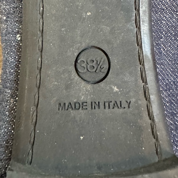 CHANEL denim ballet flats, rubber sole, low vamp, size 38.5 - Picture 7 of 10